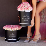 Elegance - Bicolour Pink Roses - Large / Black / Yes Please (FREE) - Elegance Bicolor Pink