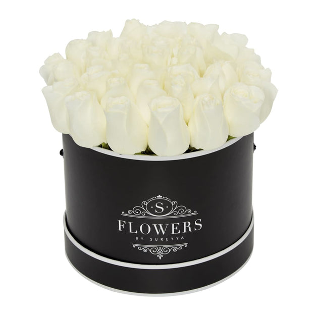 Elegance - White Roses - Large / Black / Yes Please (FREE) - Elegance White Roses