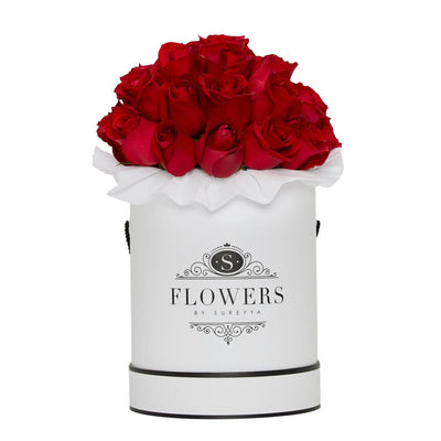 Luxury - Red Roses - Large / White / Yes Please (FREE) - Luxury Red Roses